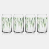 Green Gold Eucalyptus Glitzy Glitzer Wedding Dosenglas (Hinten)