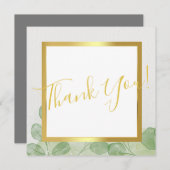 Green & Gold Eucalyptus Vielen Dank Karten (Vorne/Hinten)