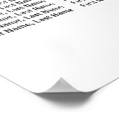 Green Gold Floral 8 Tische Hochzeitskarte Poster (Ecke)