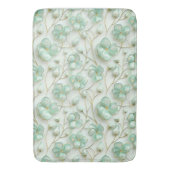 Green Gold Floral Bath Mat Badematte (Vorderseite Vertikal)