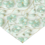 Green Gold Floral Tablecloth Tischdecke (Schrägansicht)