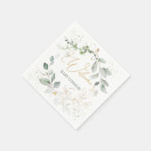 Green Gold Foliage Baby Dusche Napkins Serviette (Ecke)