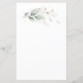 Green & Gold Foliage Baby Predication & Addon Card (Rückseite)