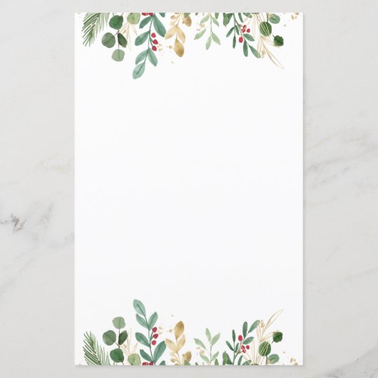 Green & Gold Foliage Baby Predication & Addon Card (Rückseite)