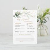 Green & Gold Foliage Baby Predication & Ratschläge (Stehend Vorderseite)