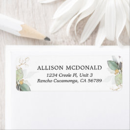 Green Gold Foliage Eucalyptus Label