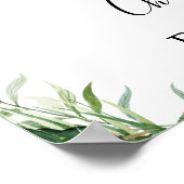 Green Gold Foliage Safari Baby Dusche Begrüßungsze Poster (Ecke)