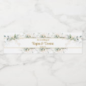 Green Gold Foliage Wasserflasche Wasserflaschenetikett (Einzelnes Label)