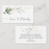 Green Gold Folies (Aquarellfarben) Dankeschön Kart Mitteilungskarte (Vorne/Hinten)