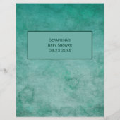 Green Gold Fox Baby Dusche Vorhersagen und Ratschl (Rückseite)