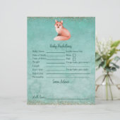 Green Gold Fox Baby Dusche Vorhersagen und Ratschl (Stehend Vorderseite)