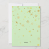 Green & Gold Frohe Weihnachten Custom One Foto (Rückseite)