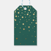 Green Gold Frohe Weihnachten Eukalyptus Wreath Geschenkanhänger (Rückseite)