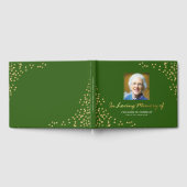 Green Gold Funerary Condolence | Foto Memorial Gästebuch (Voll)
