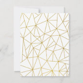 Green Gold Geometric Details Beipackkarte Einladung (Rückseite)