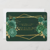 Green & Gold Geometric werden Sie meine Bridesmaid Einladung (Vorderseite)