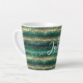 Green Gold Glitter Christmas Milchtasse (Linke Ecke)