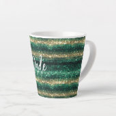 Green Gold Glitter Christmas Milchtasse (Rechte Ecke)