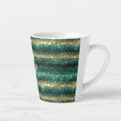 Green Gold Glitter Christmas Milchtasse (Rechts)