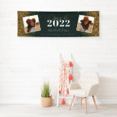 Green Gold Glitzer 2 Foto Klasse Abschluss Banner (Insitu)