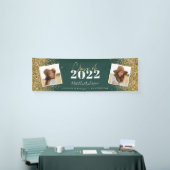 Green Gold Glitzer 2 Foto Klasse Abschluss Banner (Messeveranstaltung)