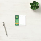 Green Gold Glitzer American Football Coach Vathers Post-it Klebezettel (Büro)