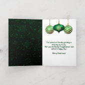 Green & Gold Glitzer Baubles Weihnachten (Innen Abgelegt)