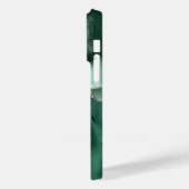 Green Gold Glitzer Emerald Your Name iPhone Case (Rückseite / Links)