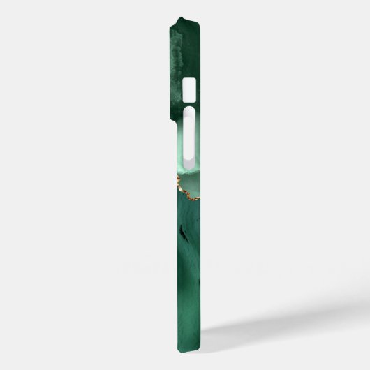 Green Gold Glitzer Emerald Your Name iPhone Case (Rückseite / Links)