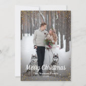 Green Gold Glitzer Frohe Weihnachten Foto (Vorderseite)