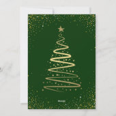 Green Gold Glitzer Frohe Weihnachten Foto (Rückseite)