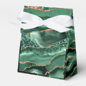 Green Gold Glitzer Marble Individuelle Name Gesche Geschenkschachtel (Vorderseite)