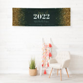 Green Gold Glitzer Skriptklasse des Abschlusses Banner (Insitu)