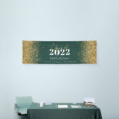 Green Gold Glitzer Skriptklasse des Abschlusses Banner (Messeveranstaltung)