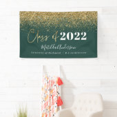 Green Gold Glitzer Skriptklasse des Abschlusses  Banner (Insitu)