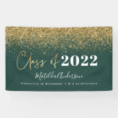 Green Gold Glitzer Skriptklasse des Abschlusses Banner (Horizontal)