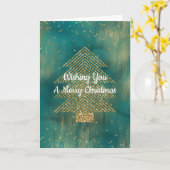 Green Gold Glitzer Sparkle Weihnachten Karte (Gelbe Blume)