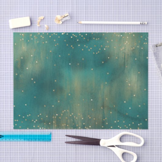 Green Gold Glitzer Sparkle Weihnachten Seidenpapier (Handwerk)