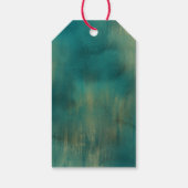 Green Gold Glitzer Sparkle Weihnachtsbaum Geschenkanhänger (Rückseite)