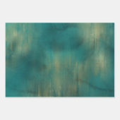 Green Gold Glitzer Sparkle Weihnachtsbaum Geschenkpapier Set (Vorderseite 2)