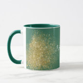 Green Gold Glitzy Glitzer Tasse (Links)