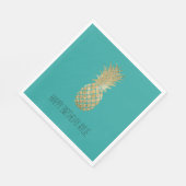 Green Gold Glitzy Pineaple Serviette (Ecke)