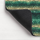 Green Gold Glitzy St. Patrick's Day Glitter Mousepad (Ecke)