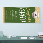 Green Gold Glückwunschs Grad Baseball Abschluss Banner (Messe)
