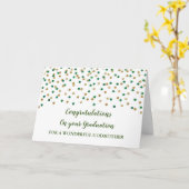 Green Gold Godmutter Herzlichen Glückwunsch Abschl Karte (Gelbe Blume)