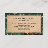 Green Gold Granite Splashback Kitchenette Visitenkarte (Rückseite)