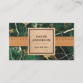 Green Gold Granite Splashback Kitchenette Visitenkarte (Vorderseite)