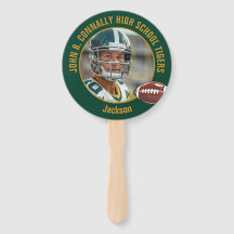 Green Gold High School Football Player Photo