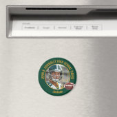 Green Gold High School Football Player Photo Magnet (In Situ (Geschirrspüler))