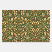 Green & Gold Holdings Weihnachten Geschenkpapier Set (Vorderseite)